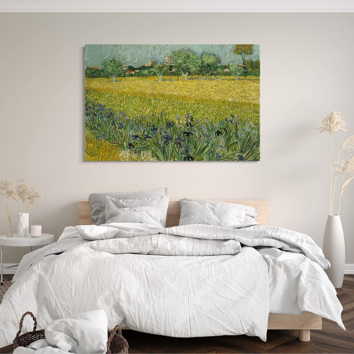 Printed Paintings Leinwand (120x80cm): Vincent Van Gogh - Feld mit Blumen in der Nähe von Arles 120x