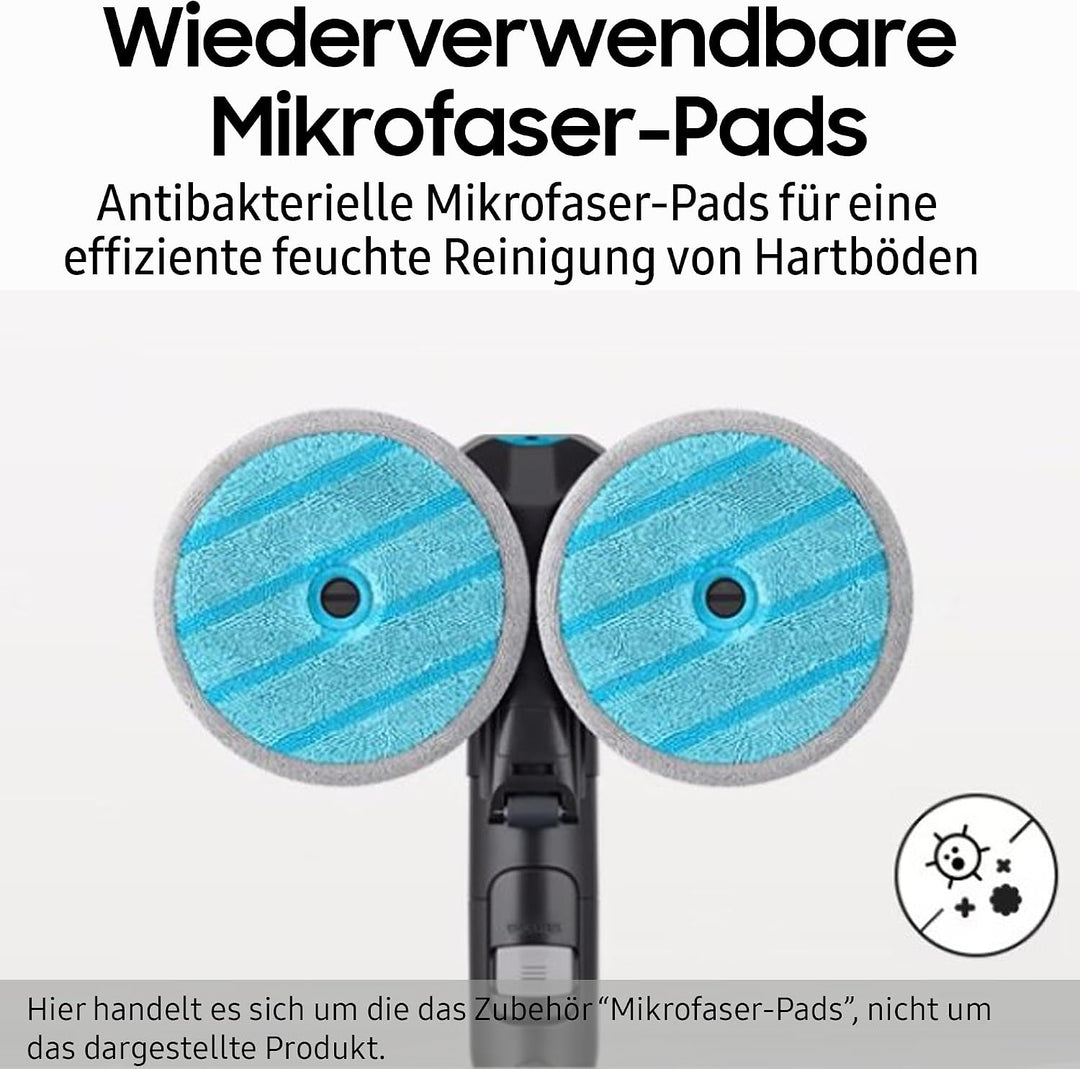 Samsung Mikrofaser-Pads für Spray Spinning Sweeper Wischaufsatz VCA-WBA95/GL, Wiederverwendbar, Anti
