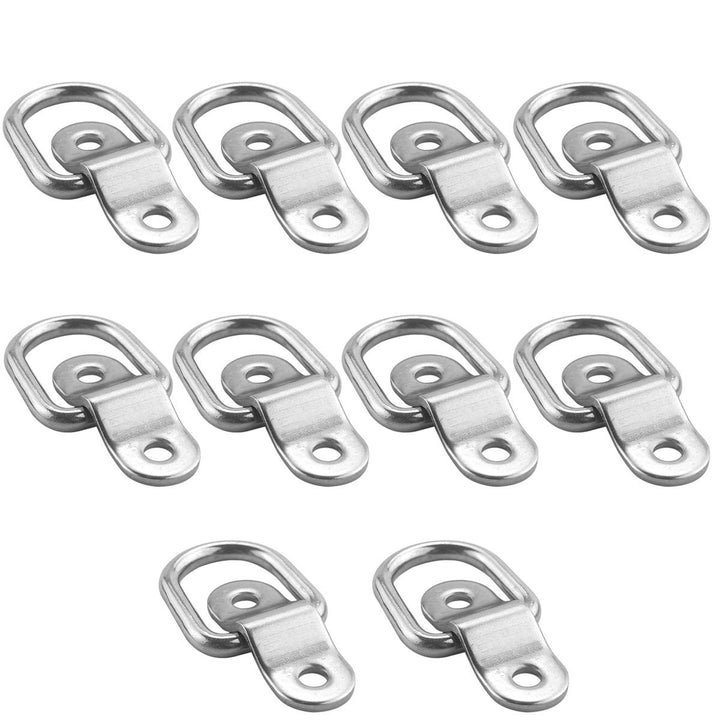 TooTaci D Ring Zurrösen Edelstahl,10 Stück Zurring Augplatte Edelstahl Aufbauring D-Ringe,Aufbauzurr