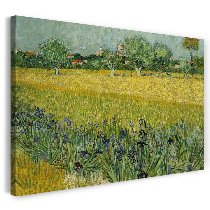 Printed Paintings Leinwand (120x80cm): Vincent Van Gogh - Feld mit Blumen in der Nähe von Arles 120x