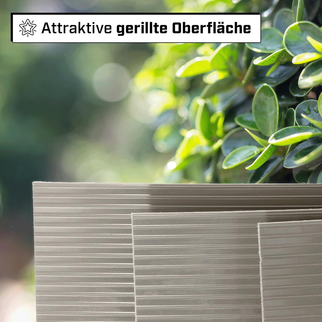 Zaunrebell - Sichtschutzstreifen aus PP - 252x19 cm für Doppelstabmattenzaun, Gittermattenzaun - Mad