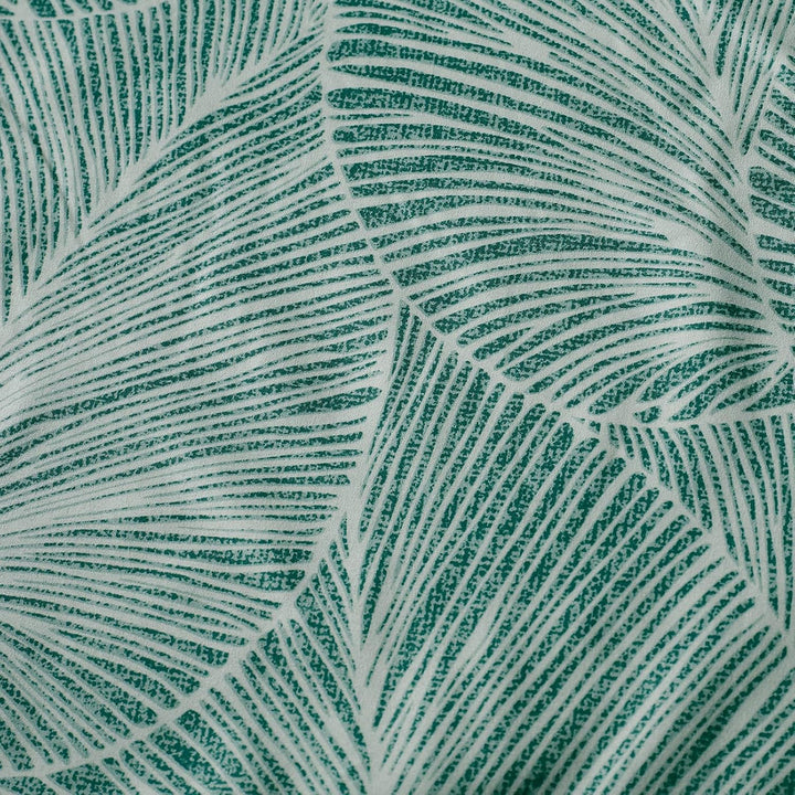 Jemiipee Bettwäsche-Set 200 x 200 cm Hellgrün, Tropischem Blattmuster, Bettbezug Mikrofaser mit Kiss