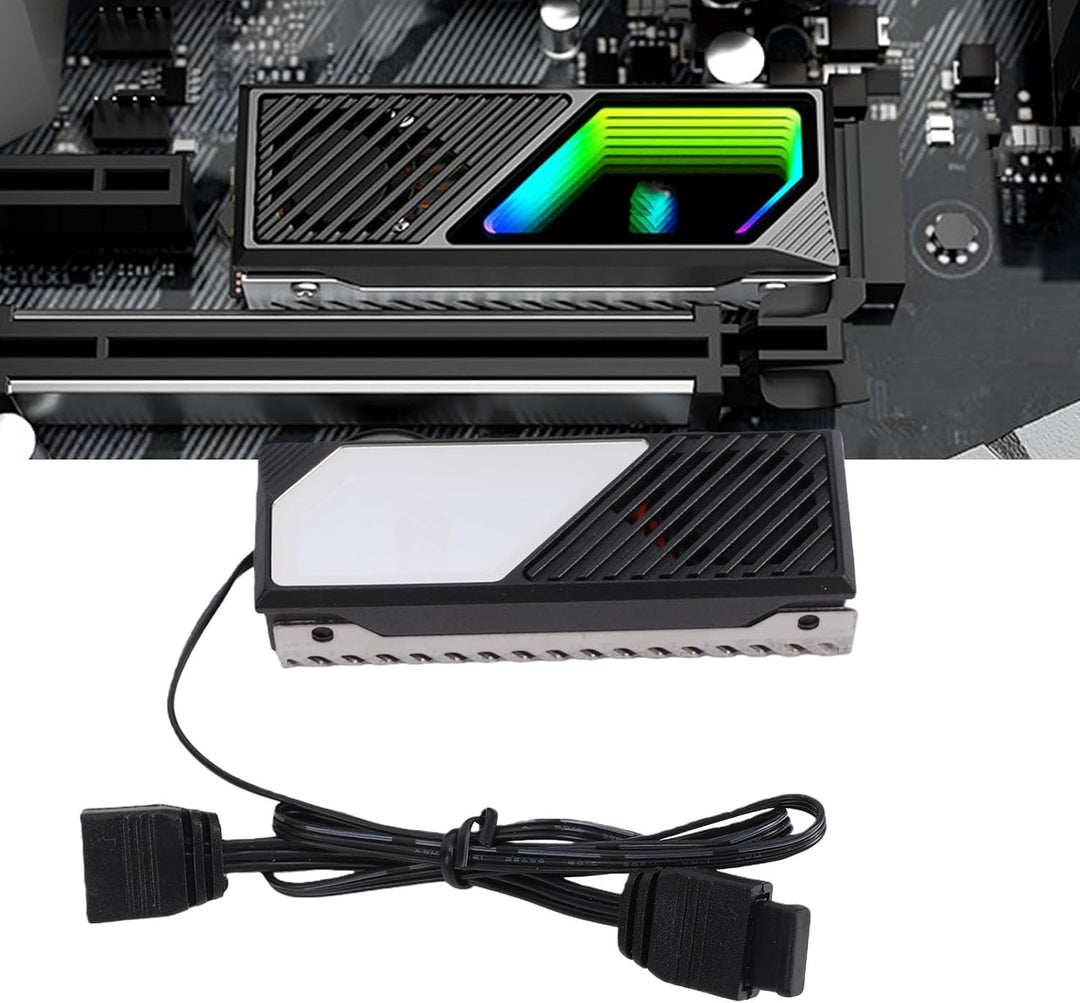 Heatsink-Kühler für M.2 2280 SSD/PC/PS5, RGB Sync Kühler Kühlkörper | Aluminium SSD NVMe Kühlkörper