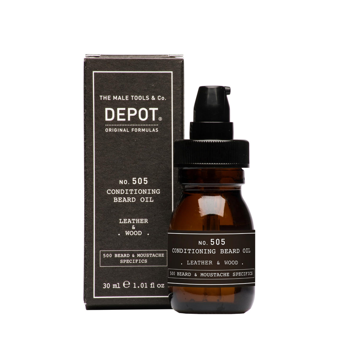 Depot - No. 505 Conditioning Beard Oil - Leather &amp; Wood