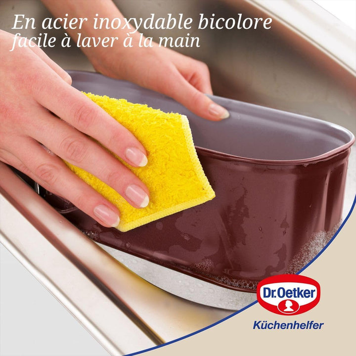 Dr. Oetker 2479 Oetker Königskuchen Springform 30 x 12 cm, mit Auslaufsschutz, Kastenform, für safti