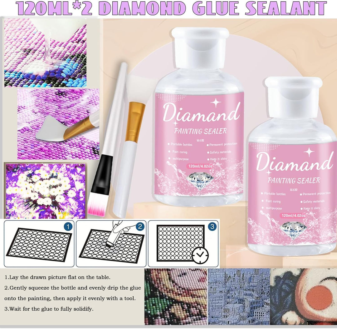 161 Stück All-Inclusive Diamant Malerei Werkzeug Set Diamond Art Zubehör Kit mit A4 Diamant Painting