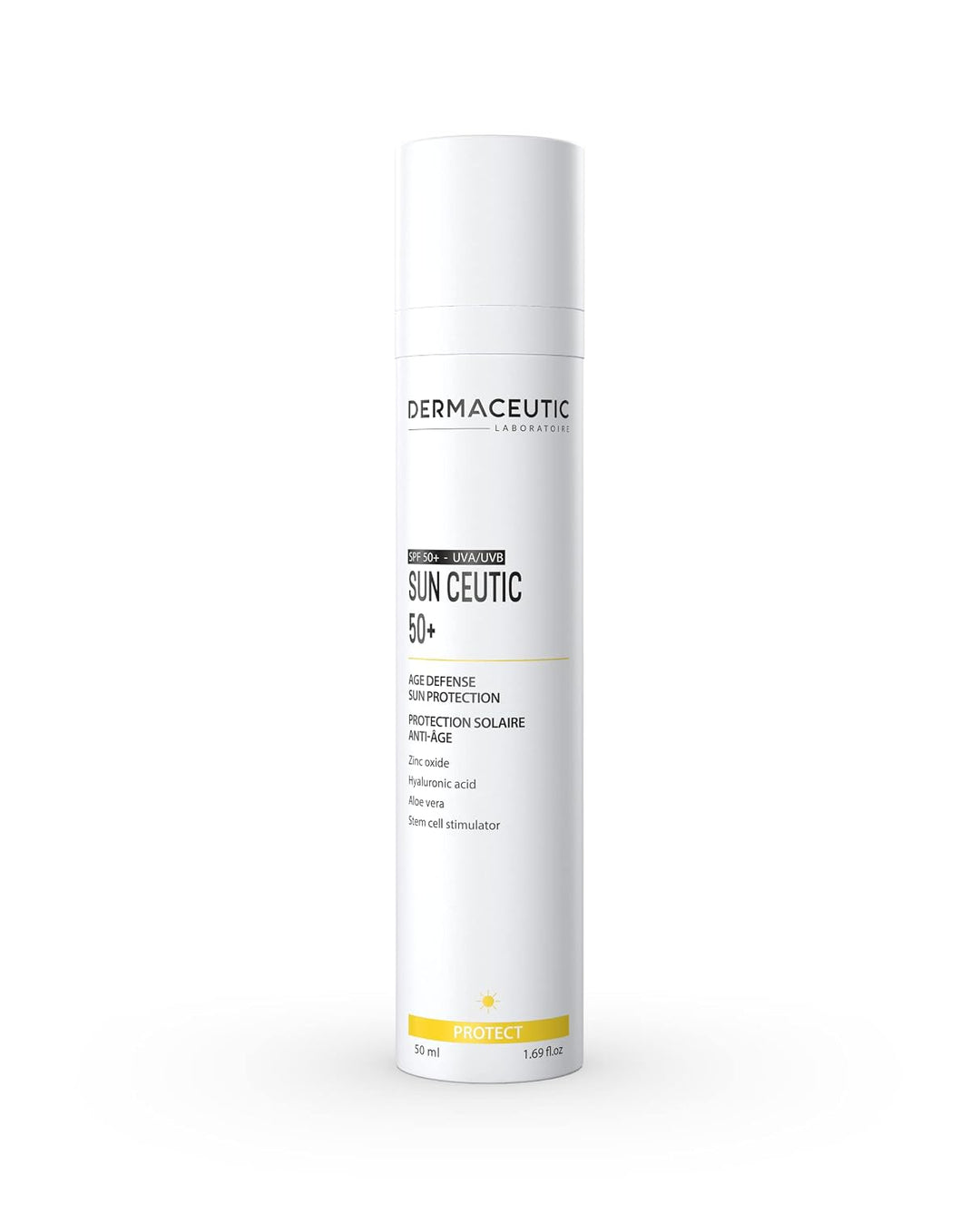 Dermaceutic Sun Ceutic 50+ - Protección solar antienvejecimiento con filtro UV, ácido hialurónico, A