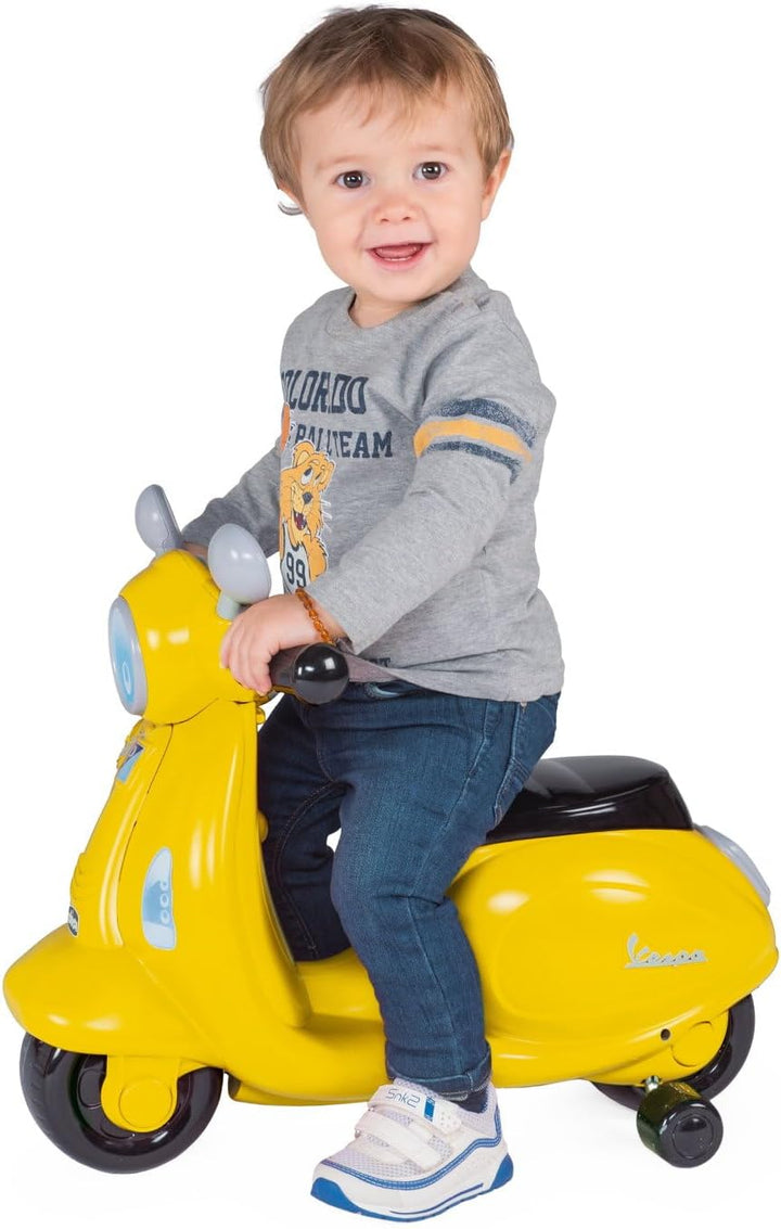 Chicco Motorrad Rutscher für Kinder Vespa Primavera, Kinderfahrzeug mit Elektronischem Bedienfeld, L