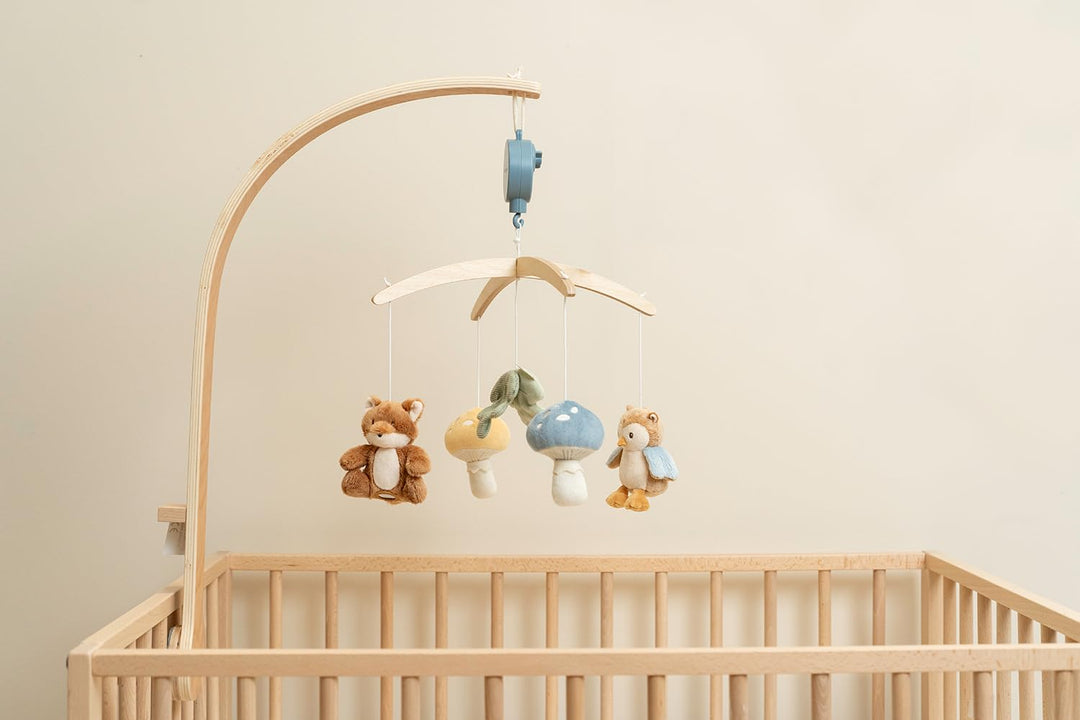 Little Dutch Mobile Musik Spieluhr mit Holz Halterung für Babybett - Forest Friends