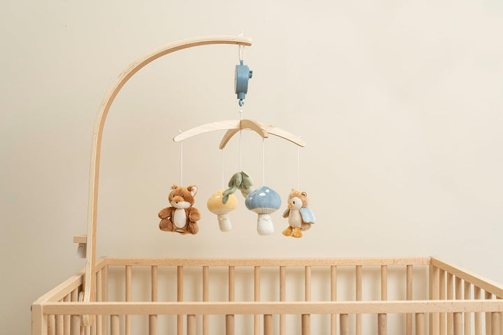 Little Dutch Mobile Musik Spieluhr mit Holz Halterung für Babybett - Forest Friends