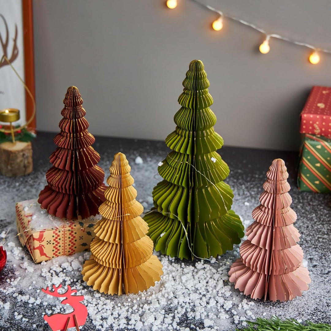 EASY JOY Christbaumschmuck, Deko Ornamente für den Weihnachtsbaum 31cm,21cm-grün, Gelb, Rosa, Braun,