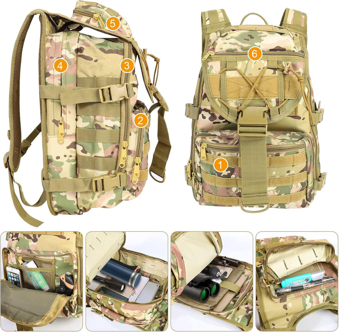 SHANNA Militärrucksack 35L/50L Armee Rucksack Molle, Hohe Kapazität Trekkingrucksack Wanderrucksäcke