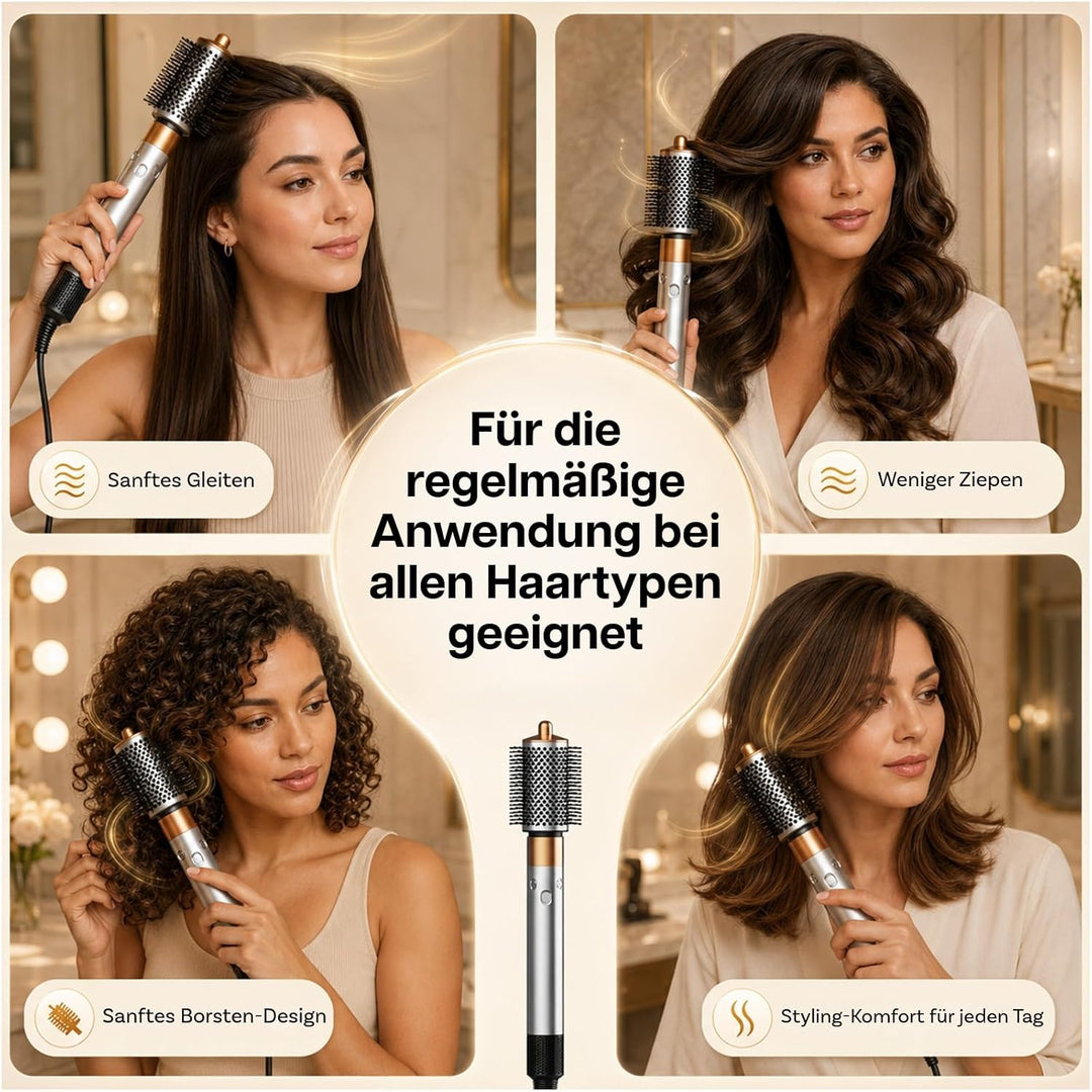 Grosse Runde Volumenbürste Aufsatz für Dyson Airwrap von MMOBIEL – Rundbürste für HS01/05/08 – Föhnb