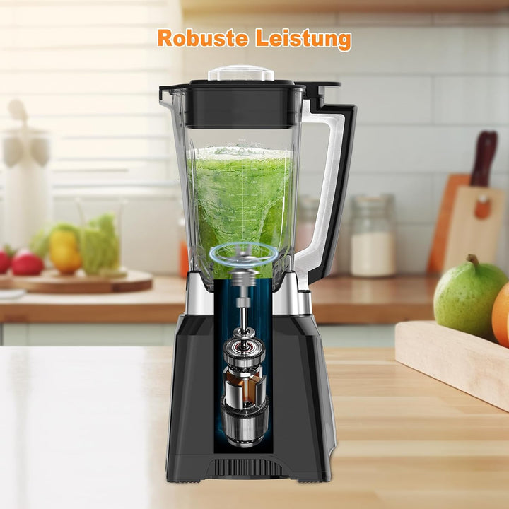KOTLIE NY-8088EJA Tisch-Haushaltsmixer, 2L-Grossraumbehälter, 7 Lebensmittel-Funktionen, mit Selbstr
