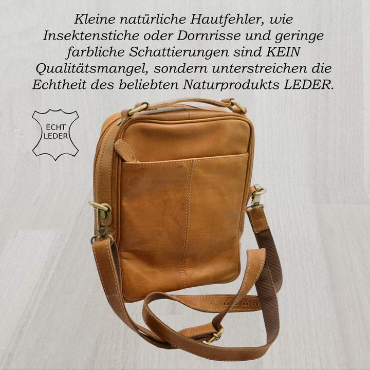 flevado Spirit of Nature grosse Damen Schultertasche Aktentasche geöltes Leder Büffelleder Braun (he