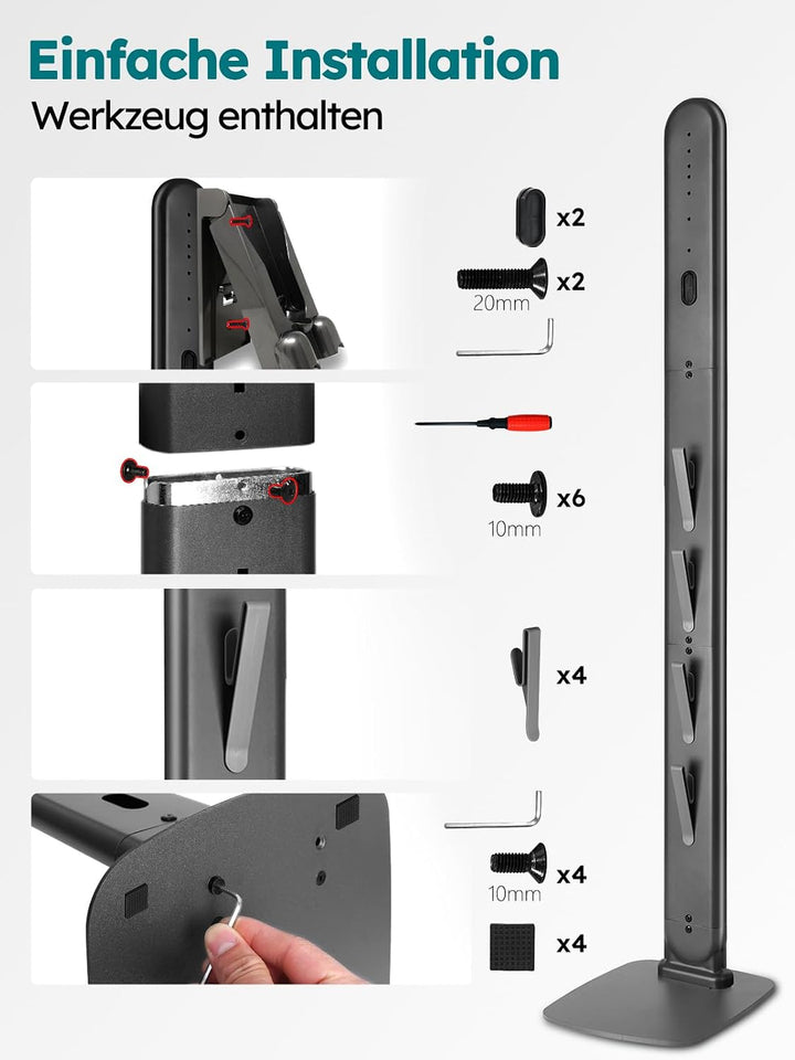 Ständer kompatibel mit Dyson G5 V15 V12 V11 V10 V8 V7 V6, Halterung, Bodenständer, Zubehörhalter Spe