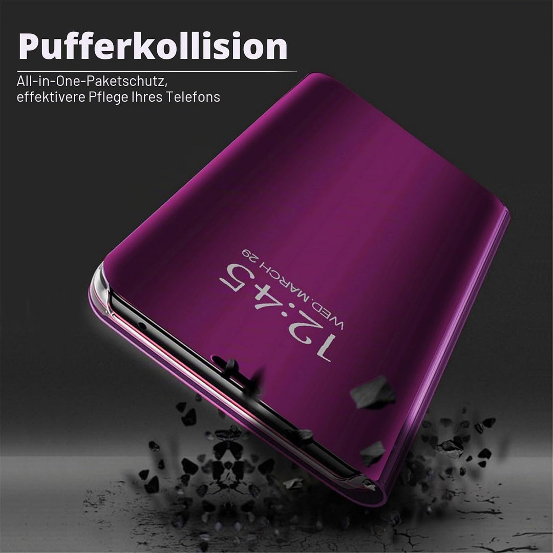 für Samsung S26 Ultra Hülle Clear View Spiegel Handyhülle für Samsung Galaxy S26 Ultra Flip Case Han