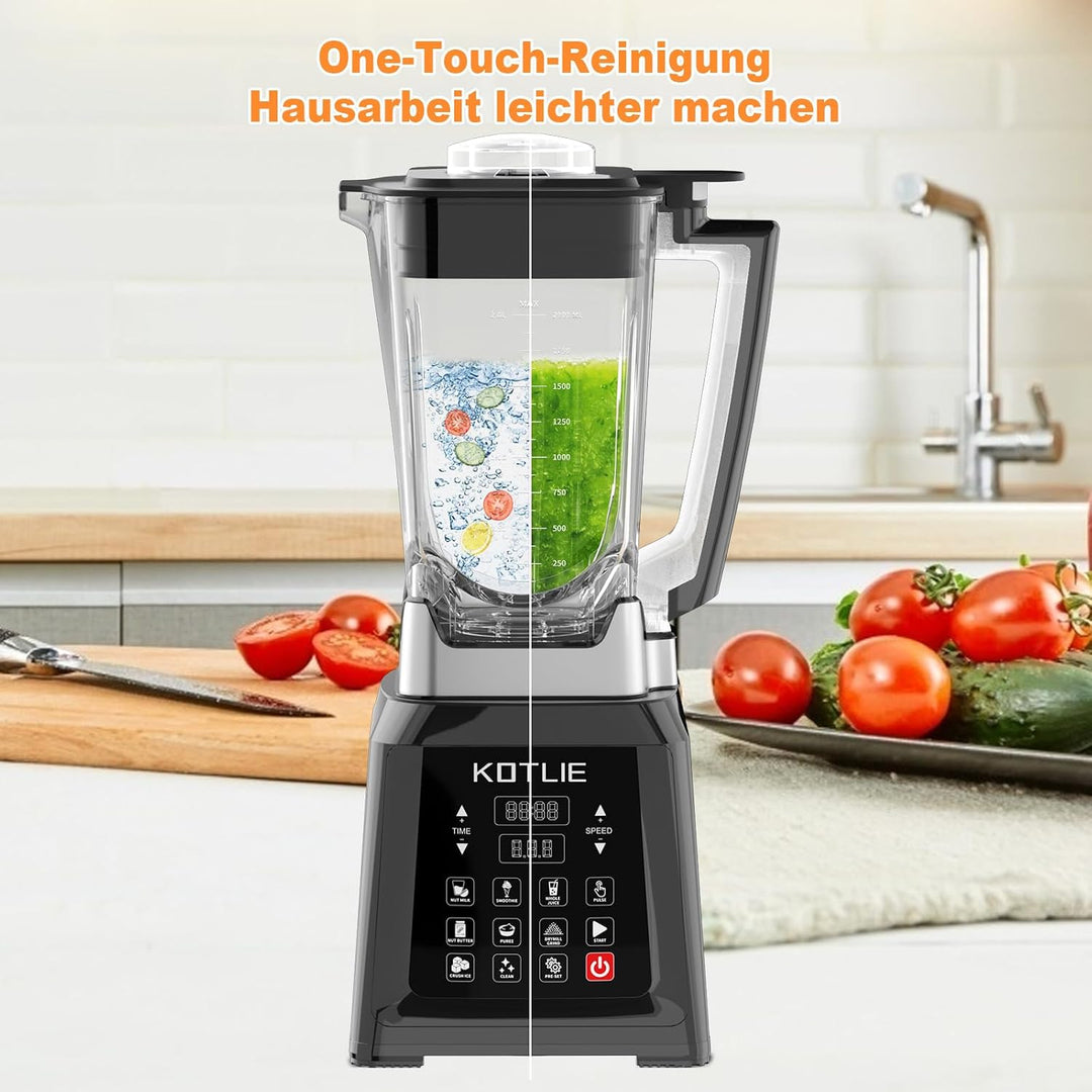 KOTLIE NY-8088EJA Tisch-Haushaltsmixer, 2L-Grossraumbehälter, 7 Lebensmittel-Funktionen, mit Selbstr