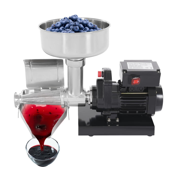 450W elektrische Tomatenpresse, 220V Edelstahl Tomatenpresse Kommerzielle Tomatenseifer Professionel