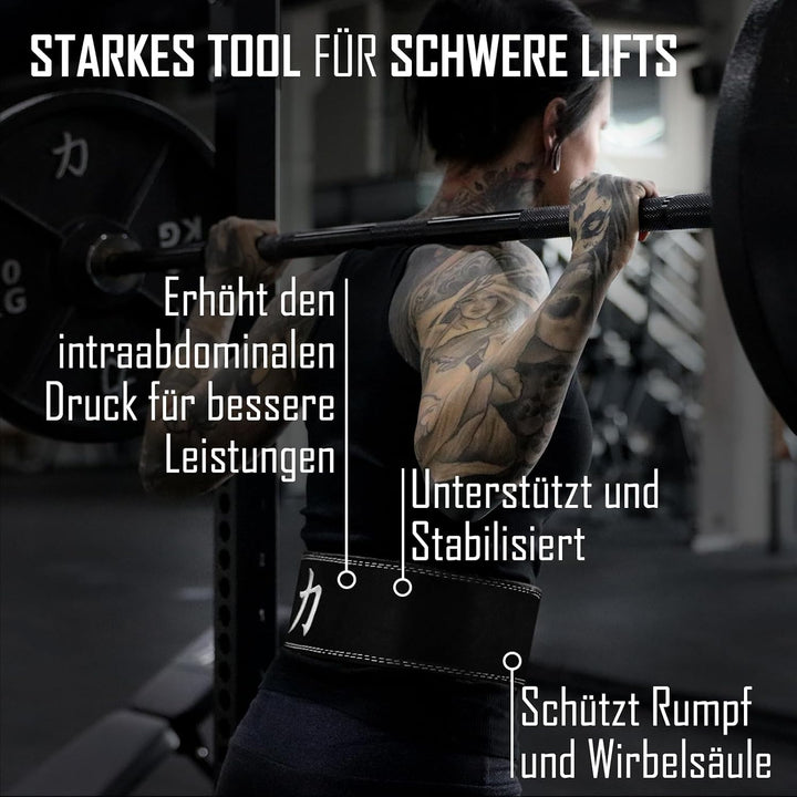 Strength Shop 10mm Lever Belt Gewichthebergürtel + Hebelschnalle, IPF-Zertifiziert für Wettkampf &amp; C