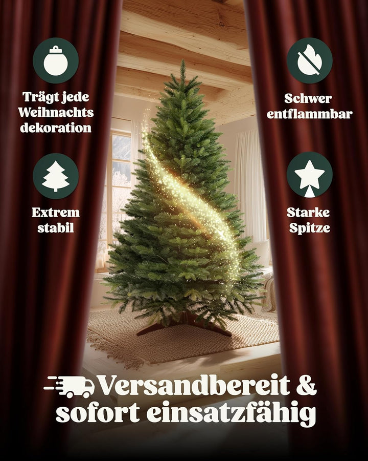 Amari ® Naturgetreuer Künstlicher Weihnachtsbaum 180cm - Tannenbaum Künstlich Christbaum Christmas T