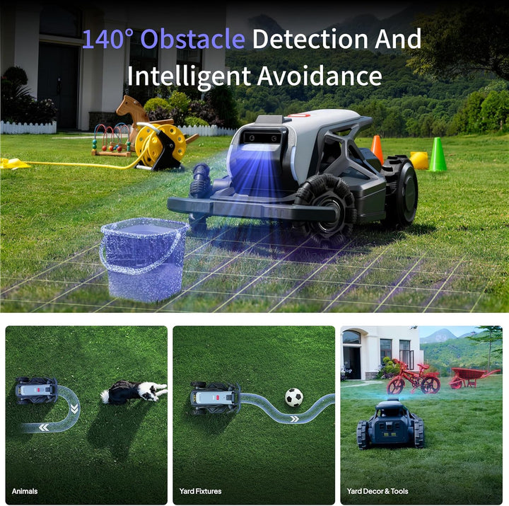 TRON SE Mähroboter ohne Begrenzungskabel Optimaler 1500㎡, NRTK+Vision-Navigation, Kein Signalabbruch