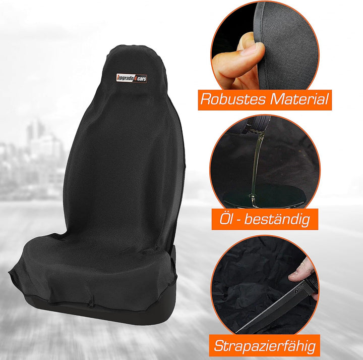 Upgrade4cars 2 wasserdichte Autositzschoner | Auto-Sitzauflage für Sport Arbeit Werkstatt usw. | Aut