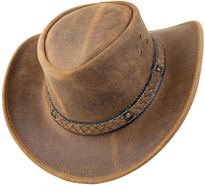 Black Jungle ARAMAC Lederhut Cowboyhut Australienhut Hut L Tan, L Tan