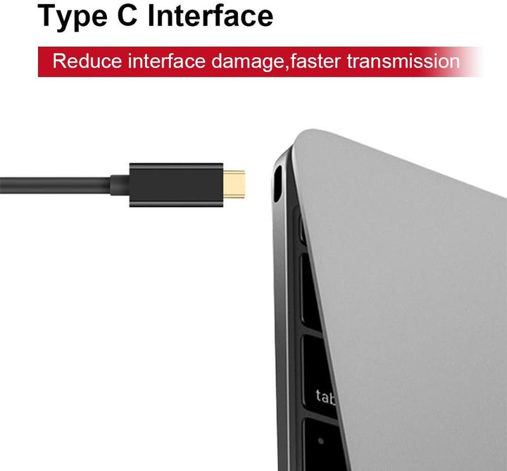 Upgrow Kabel USB Typ C-auf DVI, 4K bei 30 Hz, Thunderbolt-auf-DVI-Kabel, 1,8 m, USB-Typ-C-auf-DVI-Bu