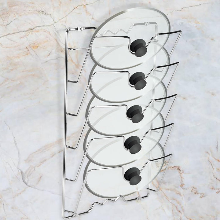 Halterung für Topfdeckel,Topfdeckelhalter Wand, Küchendeckelhalter zum Aufhängen Deckelständer Küche