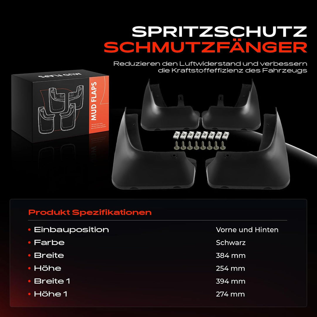 4x Schmutzfänger Vorne Hinten Links Rechts für X5 F15 F85 M 4.4L 2016-2018
