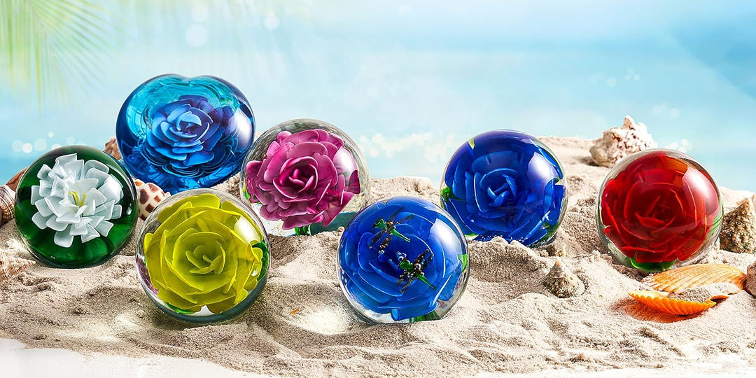 Glasblumen-Briefbeschwerer-Figur Für Den Schreibtisch. Geben Sie Ihnen Ein Geschenk Von Der Person,