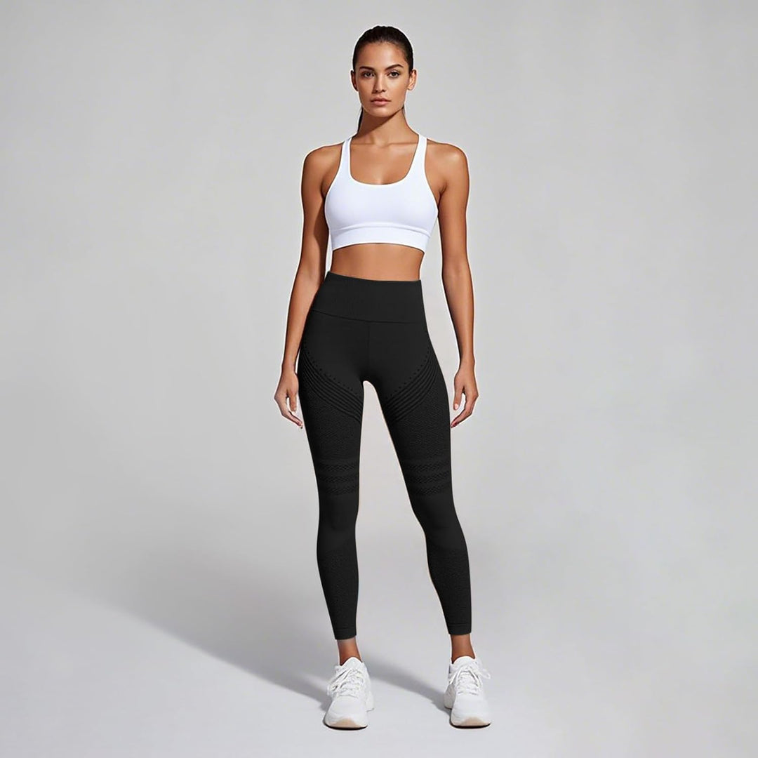 Damen 3D Leggings, Anti Cellulite Kompression Leggins Damen - Definieren Sie Ihre Silhouette mühelos