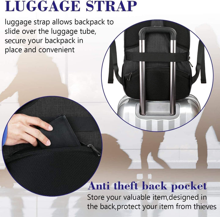 MATEIN Business Laptop Rucksack 15,6 Zoll Reise Laptop Tasche Rucksack mit USB Ladeanschluss Wassera