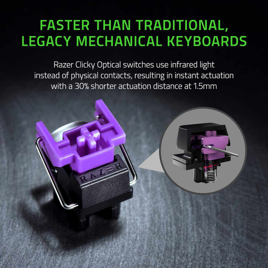 Razer Huntsman Mini (Purple Switch) - Kompakte 60% Gaming Tastatur (Klickende Optisch-Mechanische Sw
