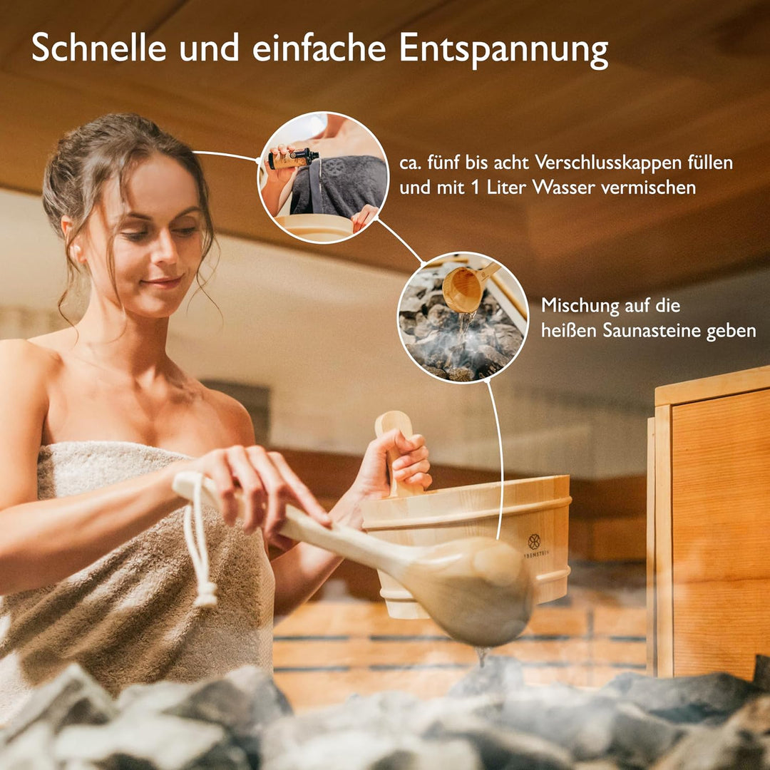 BIO Saunaaufguss “Weitblick” - Fichte &amp; Kiefer [1x100ml Sauna Aufgussmittel] mit 100% naturreinen Bi