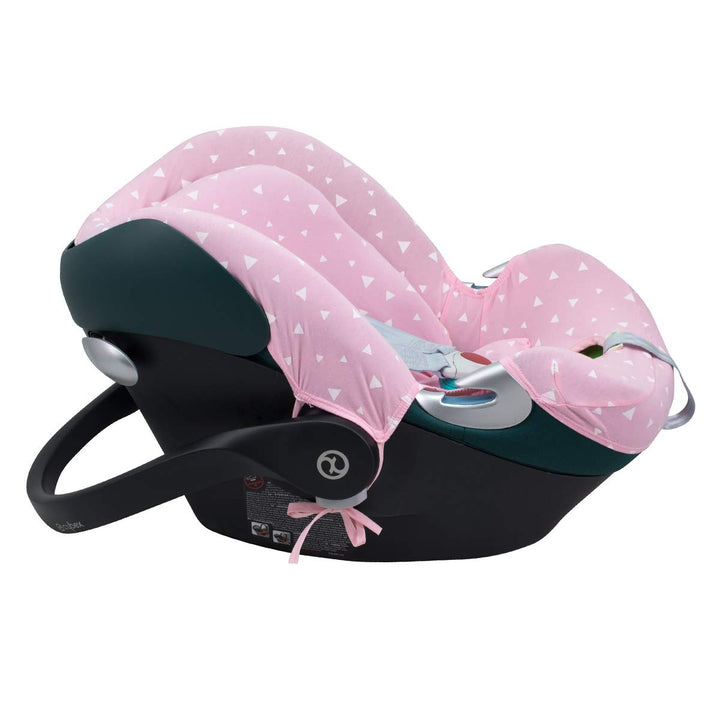 JYOKO Kids Bezug für Autositz kompatibel mit Cybex Aton Cloud- Q-M-2-4-5, aus Baumwolle (Aton Q, Pin