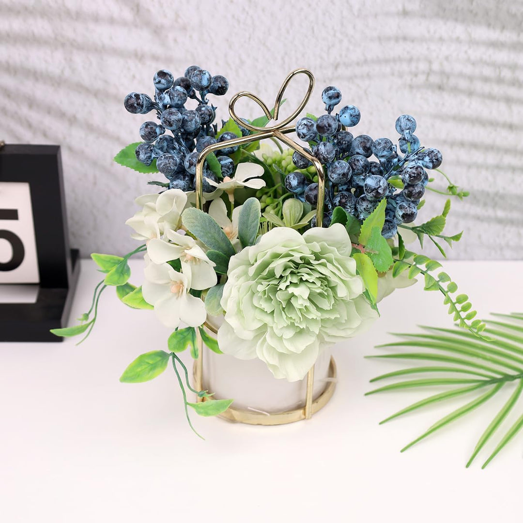 Meiwlong 3 Stück Künstlich BlauBeeren Blumen Gefälschte Schaum Beeren Dekoration Hochzeit Zuhause Pa