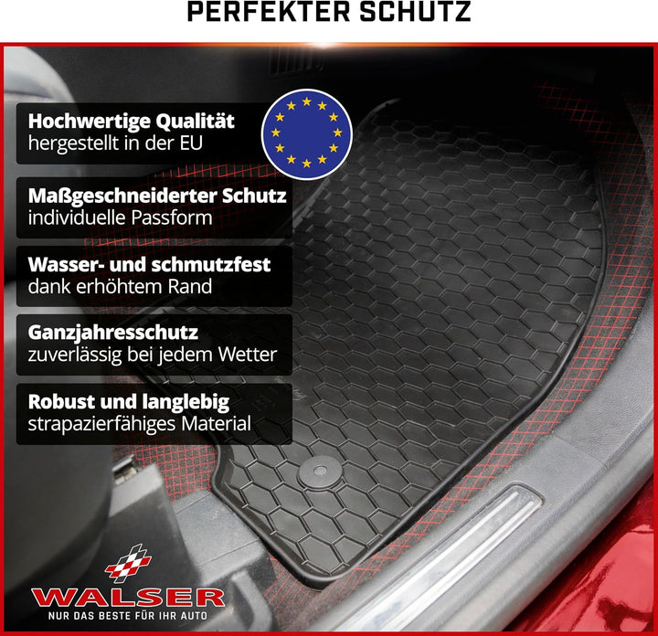 Walser DirtGuard Gummi Fussmatten Auto für VW Passat B9 Variant (CJ5)/Skoda Superb 4 Kombi (NZ5) 202