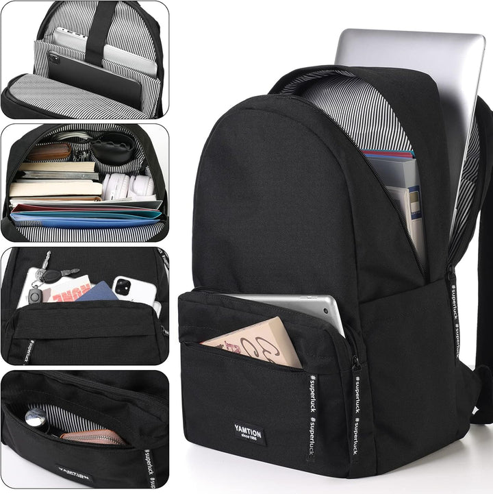 YAMTION 17.3 Zoll Rucksack Herren Schultasche Jungen Teenager,Schulrucksack Mädchen Teenager Tagesru
