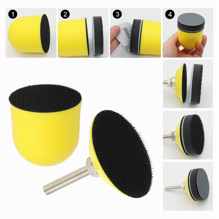 VIBRATITE 184 Stück Schleifscheiben 50mm Klett Nasse Trockene Schleifpads, (Körnung 60-10000) Sandpa