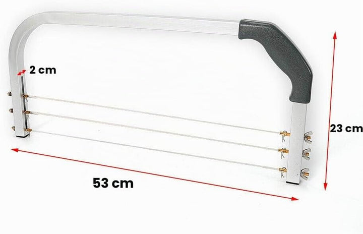 Tortenschneider Edelstahl, 3 Drähte Kuchenschneider Tortenbodenschneider Tortensäge Höhenverstellbar