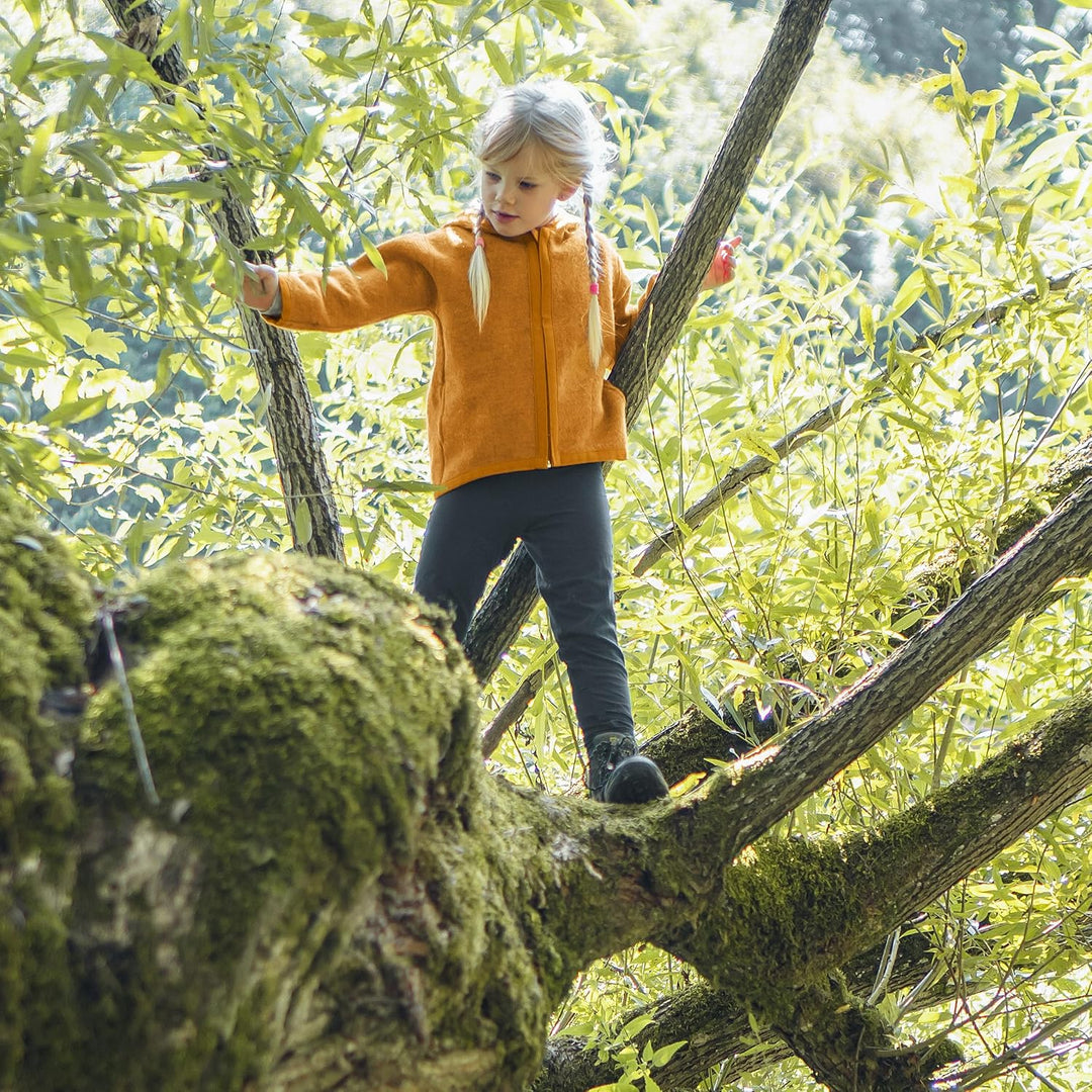 Ehrenkind® Walkjacke Gr. 134/140 | Jacke für Kinder aus Merino Schurwolle mit Reissverschluss | Walk