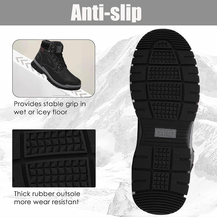ARRIGO BELLO Winterstiefel Herren Winterschuhe Gefüttert Rutschfeste Warm Stiefel Gemütlich Trekking