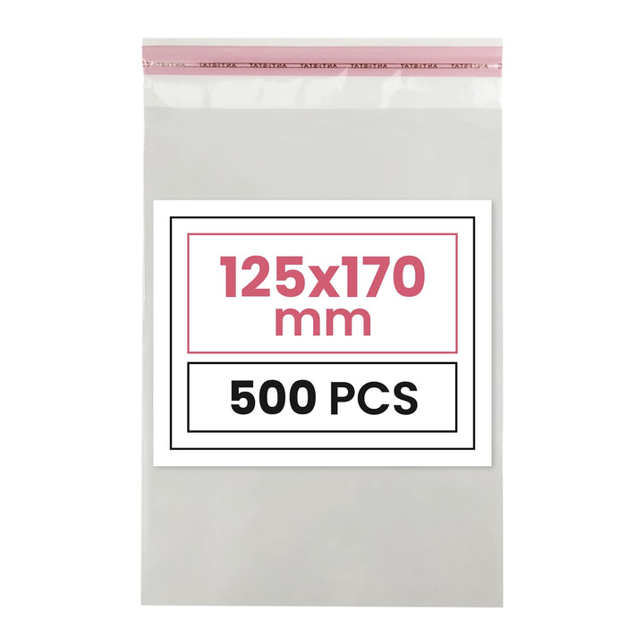 Netuno 500 Flachbeutel Hochglanz 12,5 x 17 cm mit Klappe 3cm Peel &amp; Seal PP Tütchen selbstklebend Pl