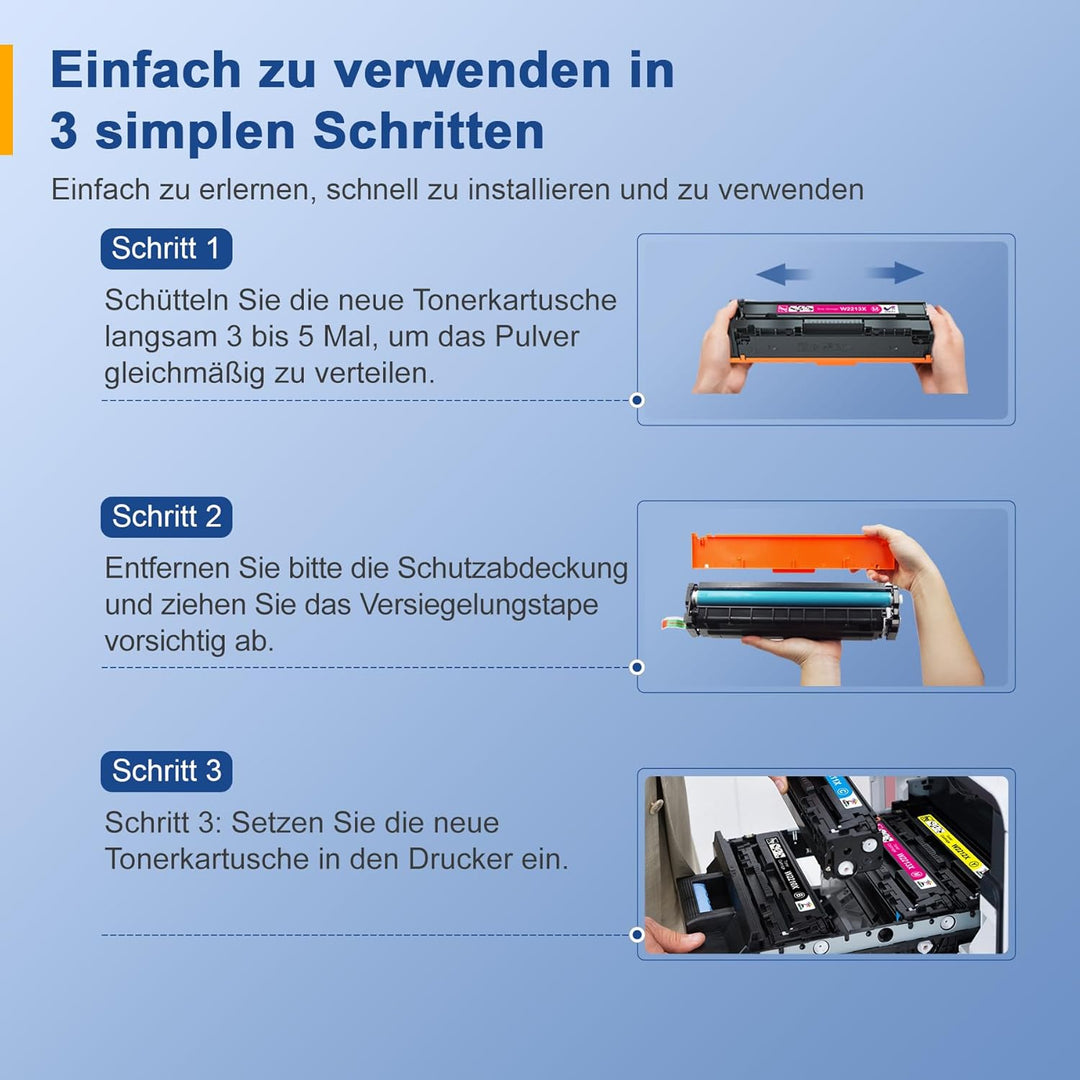 Palmtree 207X Mit Chip Toner Kompatibel für HP 207X 207A Schwarz für HP Color LaserJet Pro MFP M283f