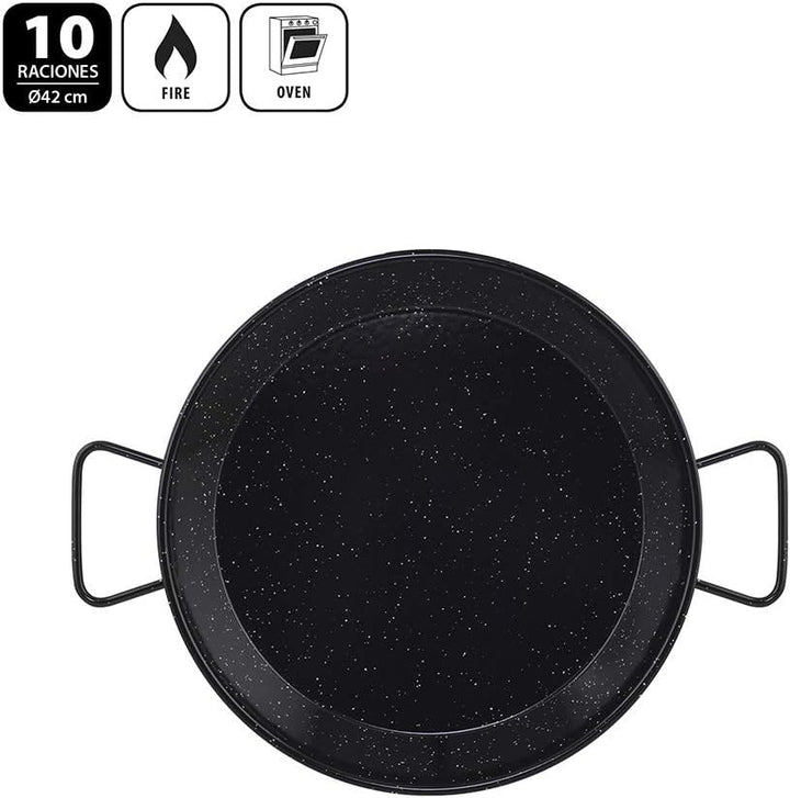 Metaltex - Paellabehälter aus emailliertem Stahl, 10 Portionen, 42 cm emailliert 10 Raciones, emaill