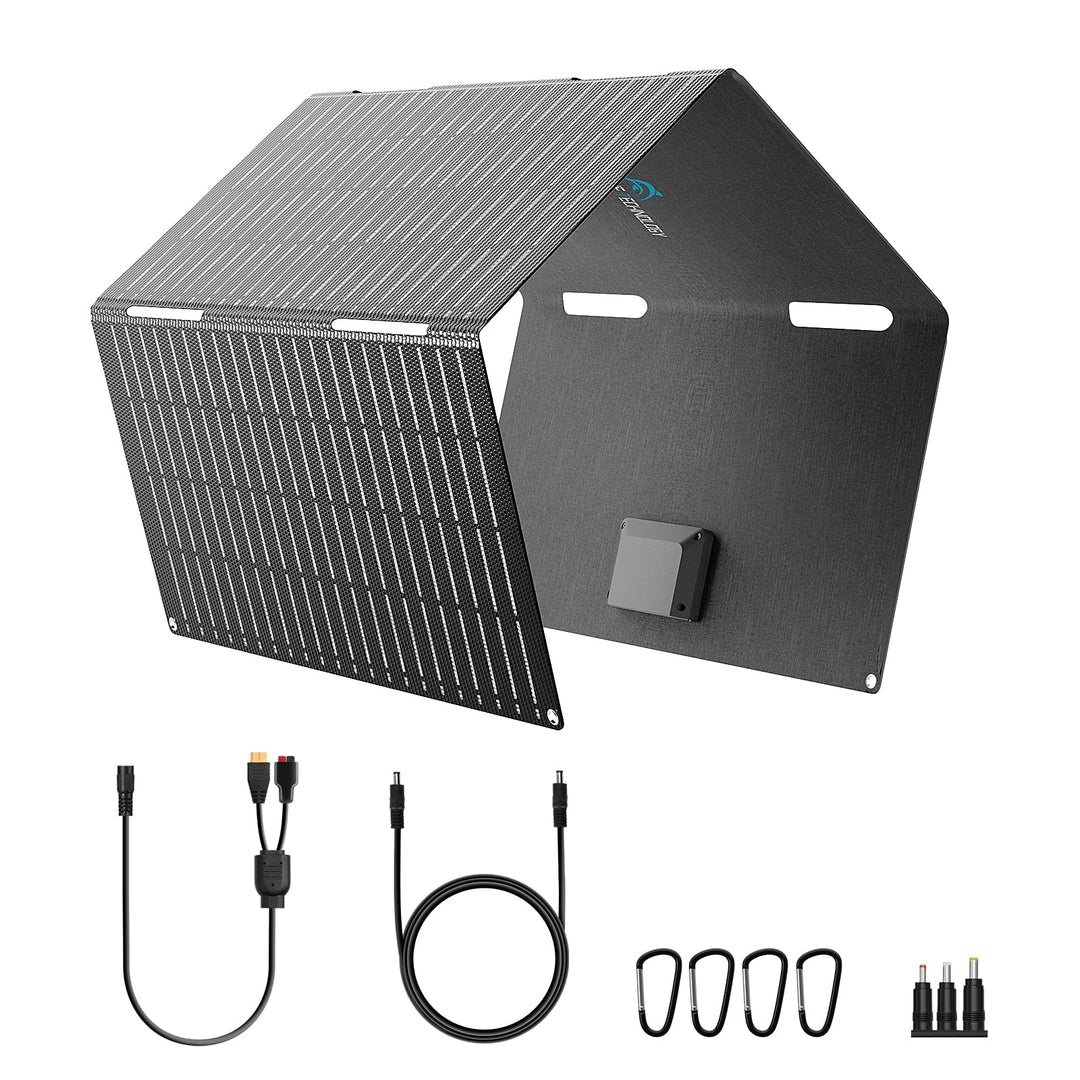 Ecosonique 60W Tragbares Faltbares Solarpanel mit ETFE 23% Wirkungsgrad, USB-C PD3.0 &amp; USB-A QC3.0 S