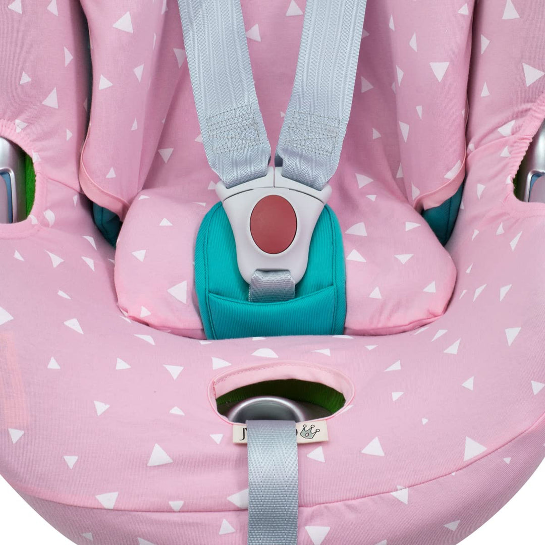 JYOKO Kids Bezug für Autositz kompatibel mit Cybex Aton Cloud- Q-M-2-4-5, aus Baumwolle (Aton Q, Pin