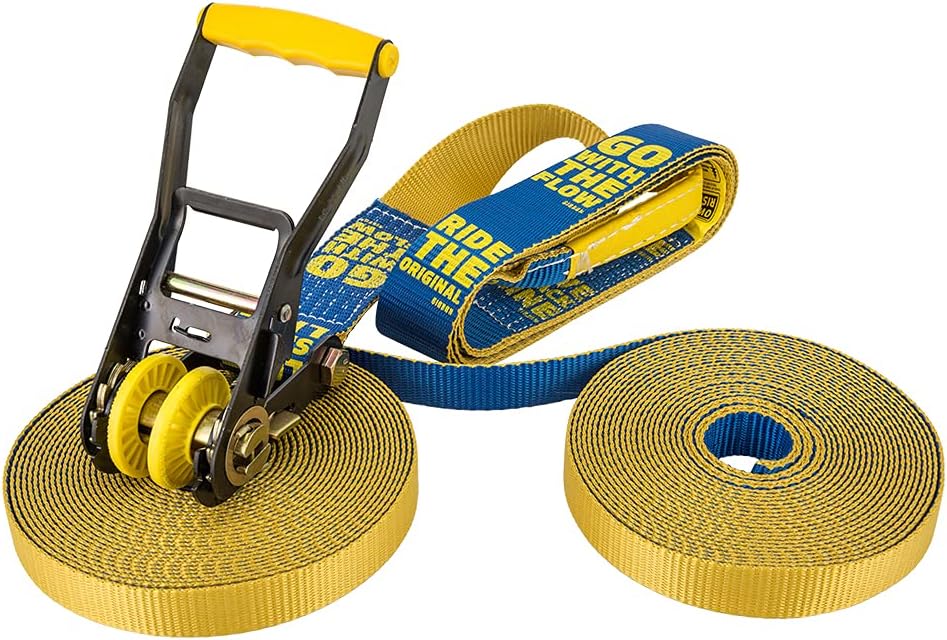 Gibbon 18222 Slackline Flowline Tree Wear Set, 25 m (85,6 Fuss), Kernbalance, Training, Camping, dra